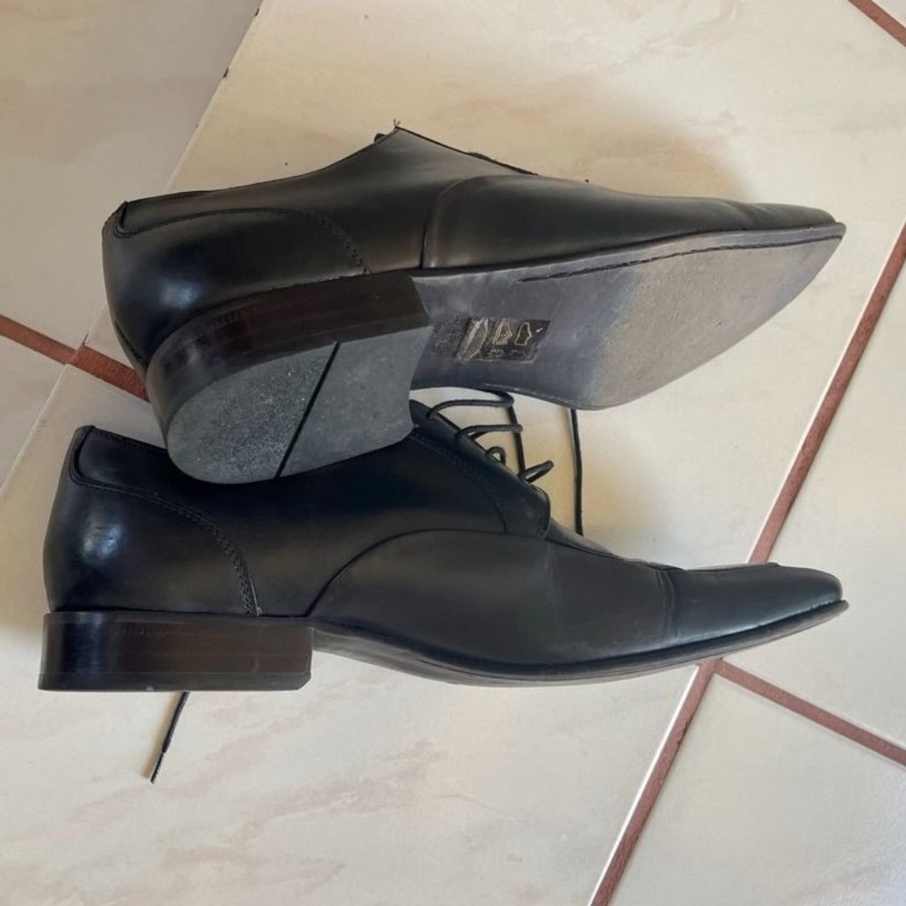 Raphael Steffens Men's Dress Shoes Formal Business Lace-up Black Leather Size 9N - Picture 11 of 12